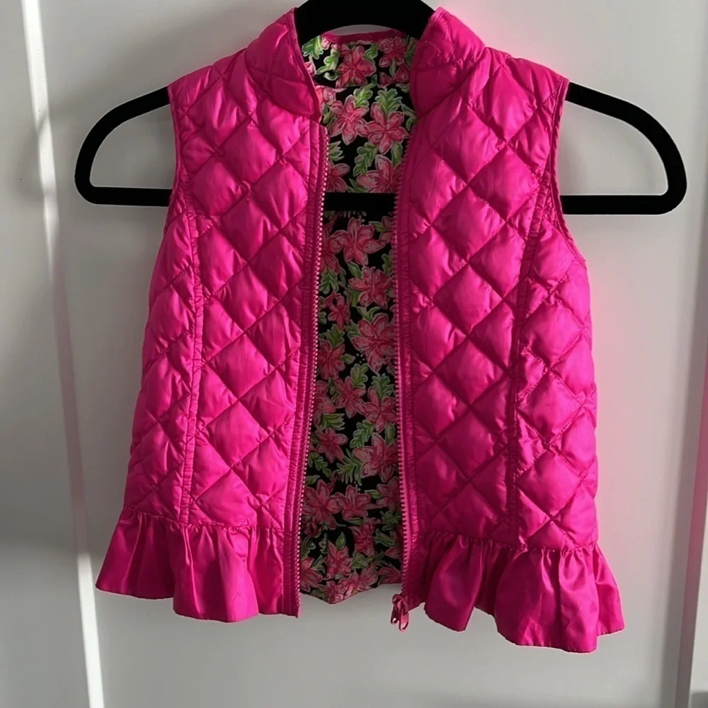 Lilly Pulitzer Small (4/5) Reversible Quilted Puffer Vest